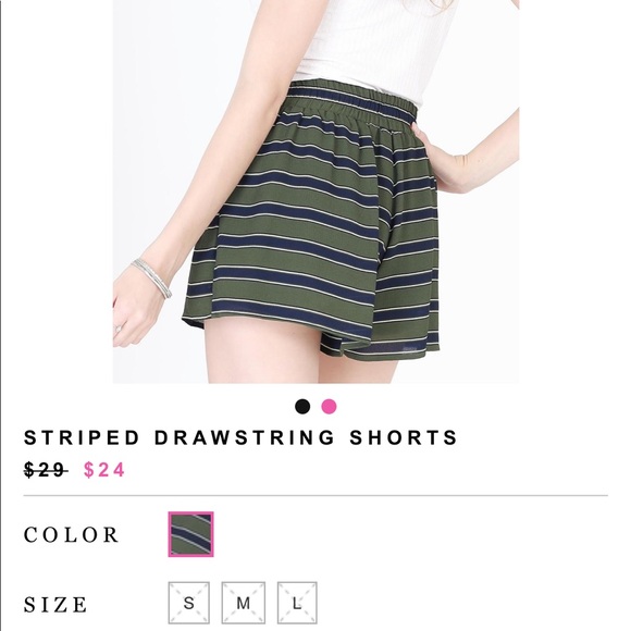 🆕 Striped Drawstring Shorts 🆕 - Picture 3 of 7